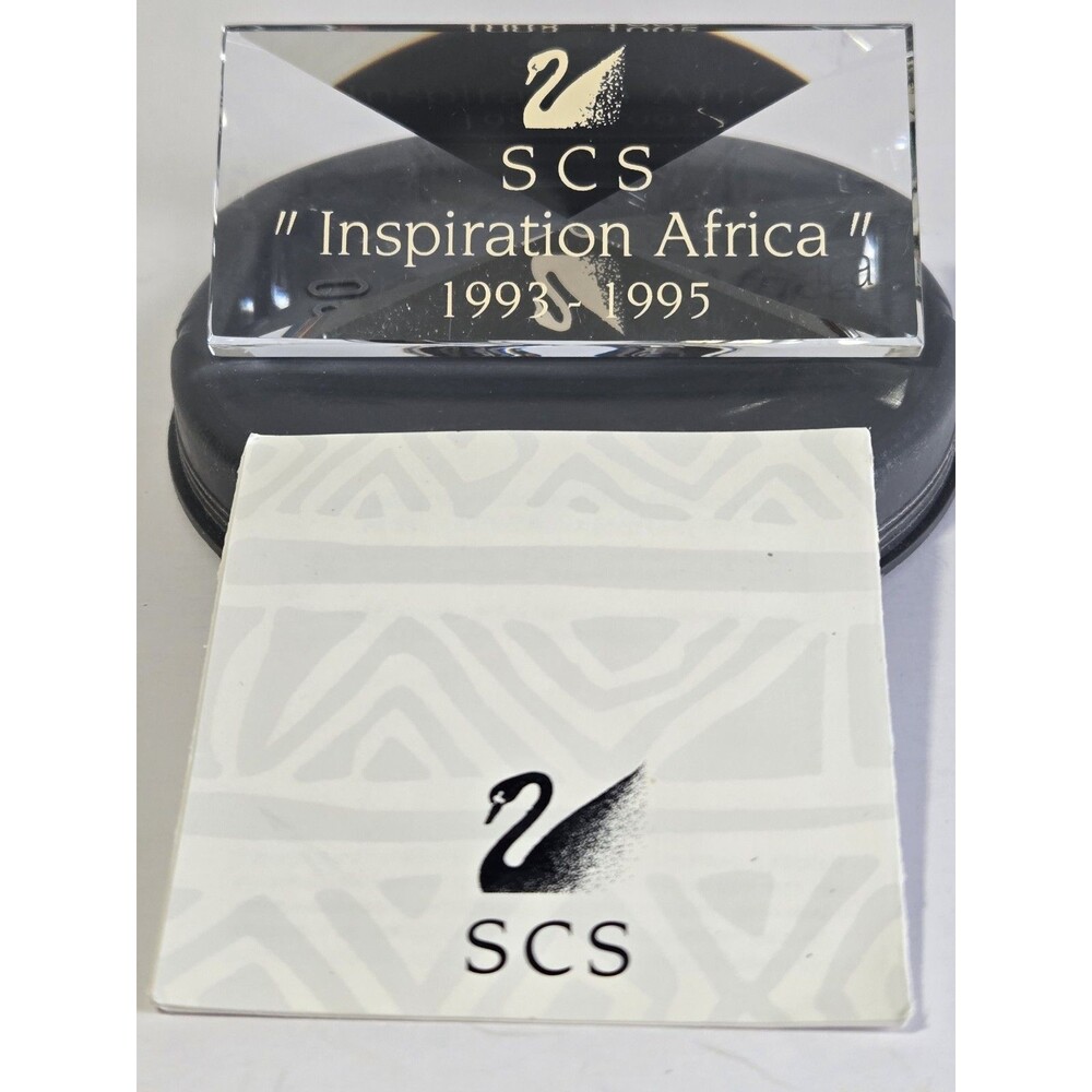 Swarovski SCS Inspiration Africa 1993-1995 Crystal Plaque 8902068 w Box